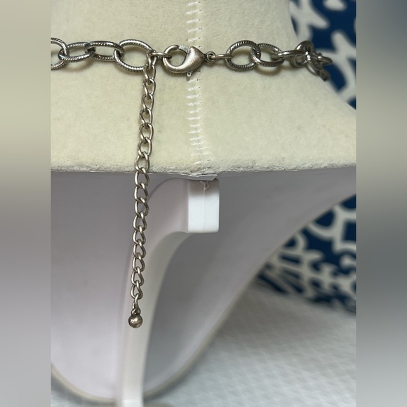 Boho Silver and Multicolor Statement Necklace - Picture 6 of 6